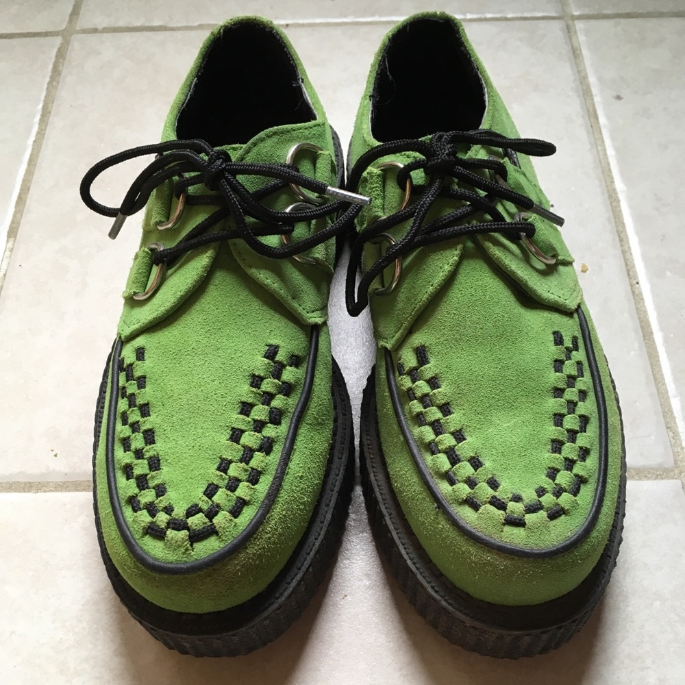 TUK Green Suede Creepers